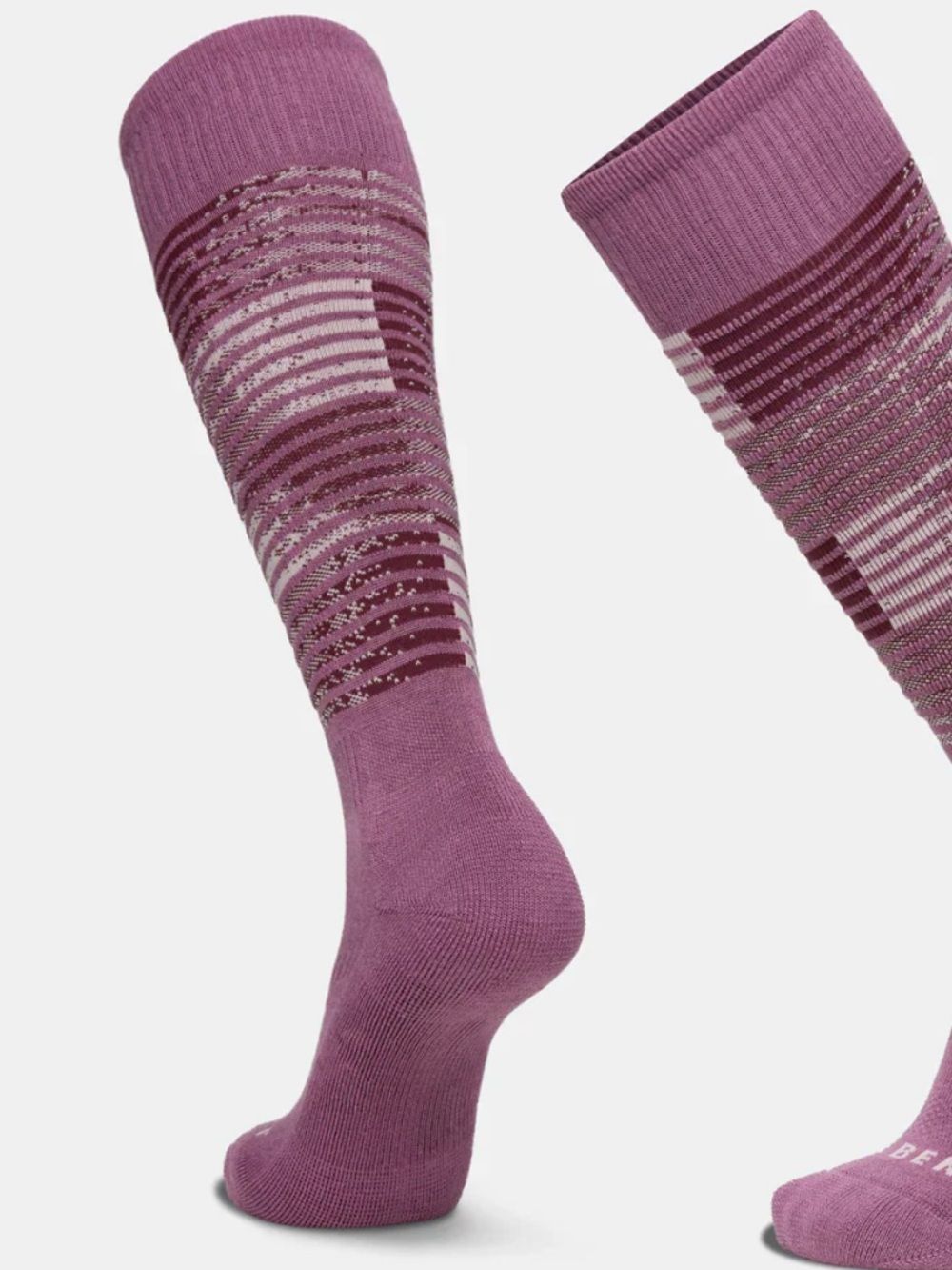 Le Bent S Flowering Gum Pink Burgundy Squall Light Cushion Over Calf Snow Sock — image 3 of 8